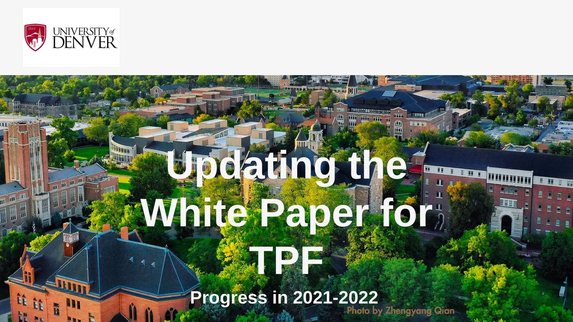 Updating the White Paper for TPF entry slide