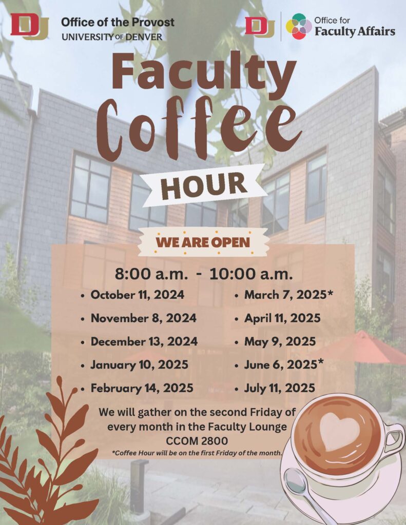 Faculty Coffee Hour flyer